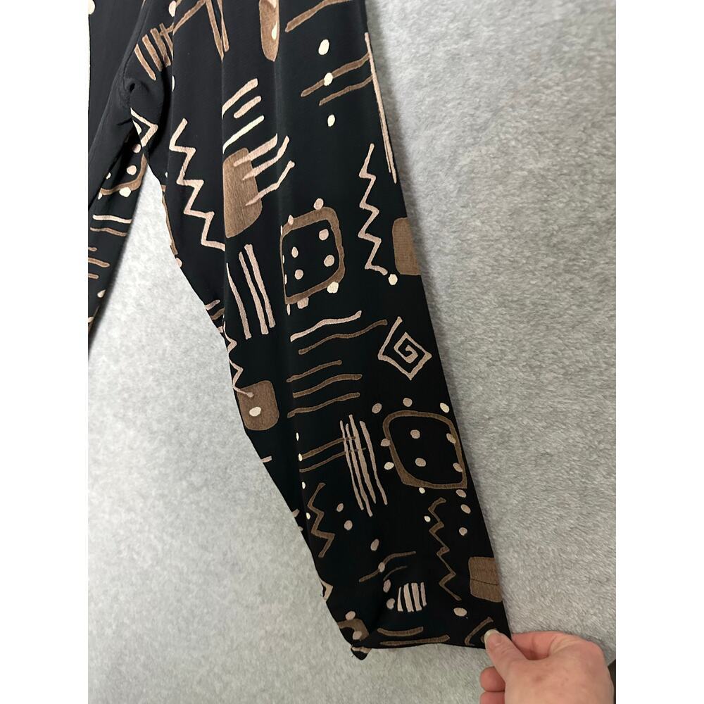 Chicos Design Vintage Sz‎ S Aztek Tribal Tunic Blouse Button Up Western Abstract - Picture 11 of 14